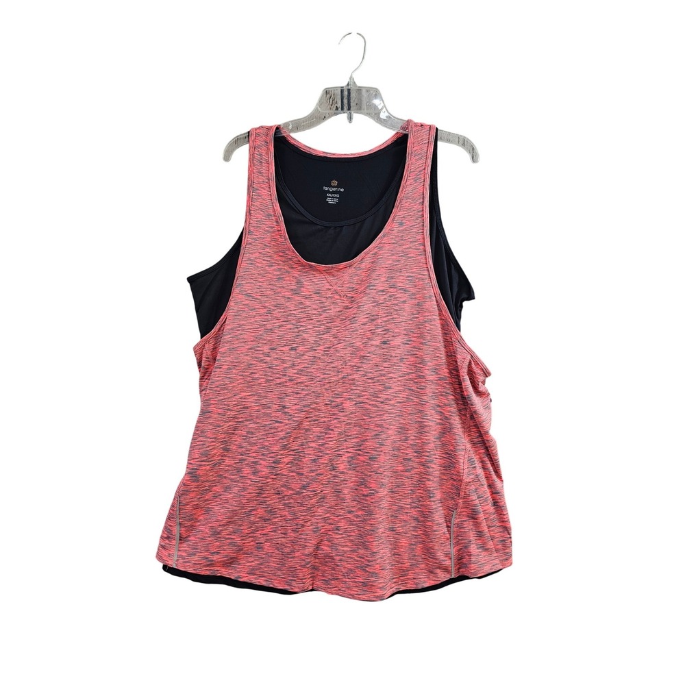 Tangerine Double Layer Space Dye Tank Womens XXL Coral Grey Racerback F9547SD800